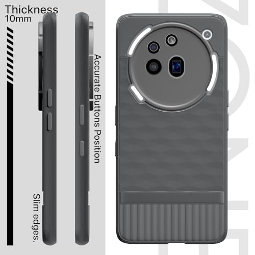 Image of Amazon Basics Back Cover for Nothing Phone 3a Pro 5G | Full Camera Protection | TPU Soft Flexible Shockproof Bumper Case(Grey)