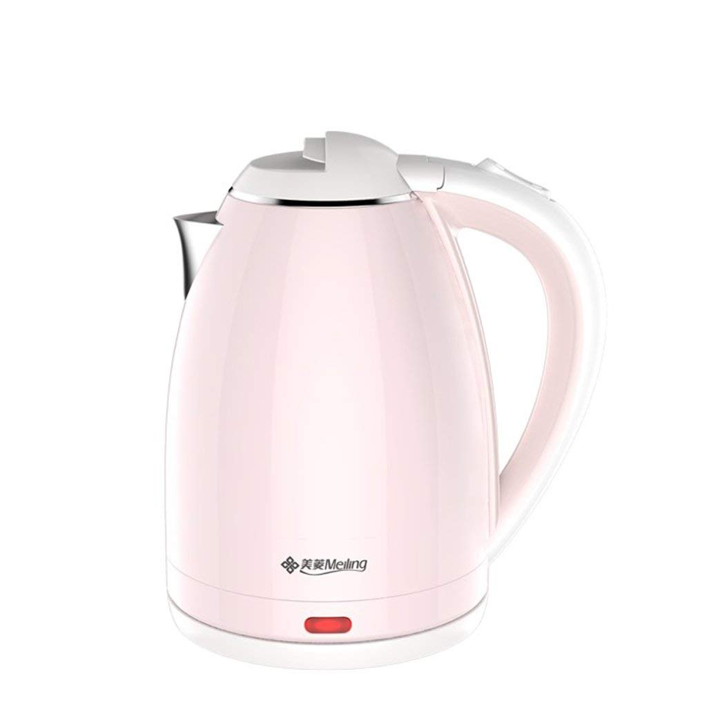 Kettle Home Apagado automático Acero inoxidable 304 1.8L Diseño silencioso 1500W (Color : PINK) Present