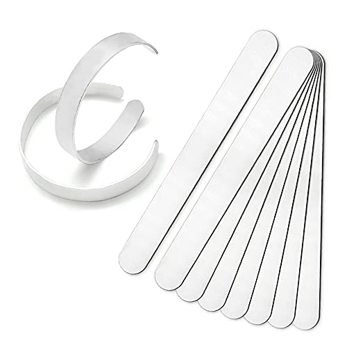 OWDEN Metal Stamping 10Pcs Aluminum Bracelet Blanks 5/8x6 1.5mm 10-Packs.