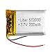 Produktbild Akku 502030 LiPo 3.7V 200mAh 0.74Wh 1S 5C Liter Energy Battery Lithium Polymer Batterien Schutzplatine für Elektronik Wiederaufladbar - Nicht geeignet für Funksteuerung 32x20x5mm (200mAh|502030)