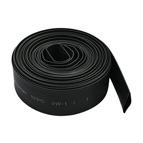 Tuberia del encogimiento del calor - SODIAL(R) 15mm 2:1 Negra tuberia del encogimiento de aislamiento termico de poliolefina de 5M