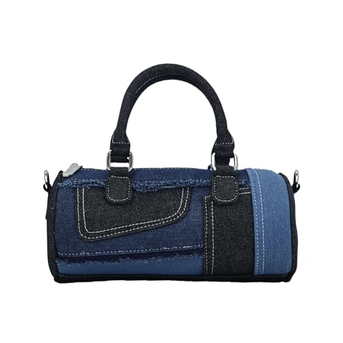 Arkefi Swing Bag Shoulder Bags for Women Denim Purse Patchwork