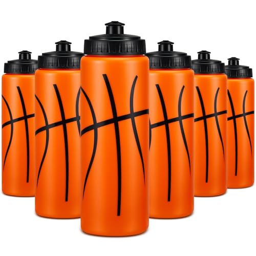 Yaomiao Basketball Water Bottle 20 oz Reusable Bpa Free Squeeze Easy Carry Leak Proof for Team Sports Basketball Stuff Party Favors Gifts for Boys Girls