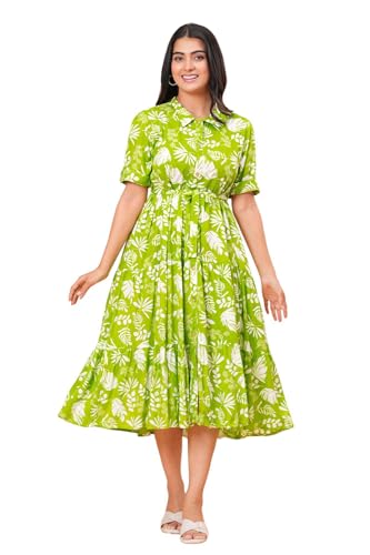 Image of Women's Stylish Floral Printed One-Piece Maxi Dress for Women - Elegant Long Dress
