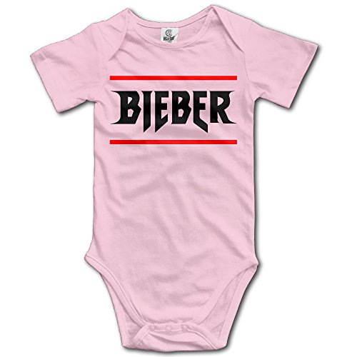 D-IUA Justin Bieber Unisex Baby Rompers Jumpsuit Babysuit Baby Climbing Clothes Pink