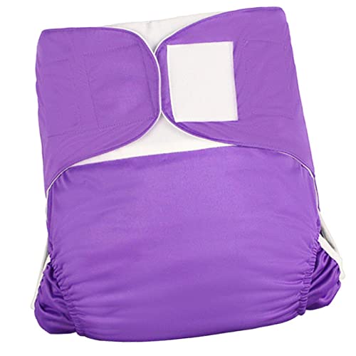 Colcolo Pañal de tela para adultos, elástica lavable , de protección Pul, pañal para adultos para ancianos, atención - púrpura