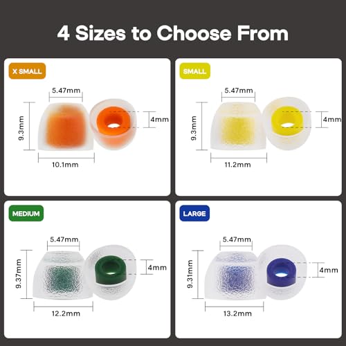 Image of Linsoul Tangzu Tang Sancai Noble Earbud Tips,Stainless Steel IEM Ear Plugs,Replaceable Liquid Silicone Eartips,4 Pairs,Optional XS /S /M /L Size for in Ear Earphones (XS /S /M /L- Each Size)