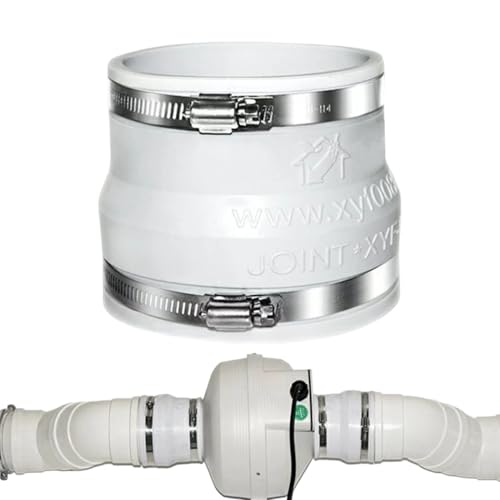 Adaptador de tubo de ventilación de PVC, accesorio de ventilación suave, conector de manguera de secadora de 21 cm, suministro de fontanería resistente al desgaste, herramienta de absorción de golpes