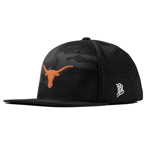 Branded Bills Officially Licensed x Texas Longhorns Black Multicam Flat Performance Texas Longhorn PVC