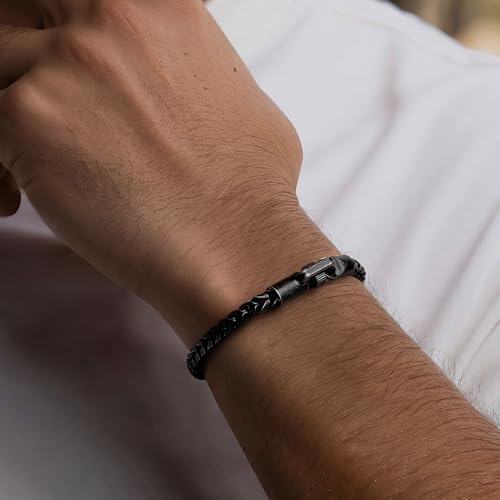 Stainless Steel Tiger Eye Onyx Bracelet for Men 8-8.5 Inch Luxury Gift Set2