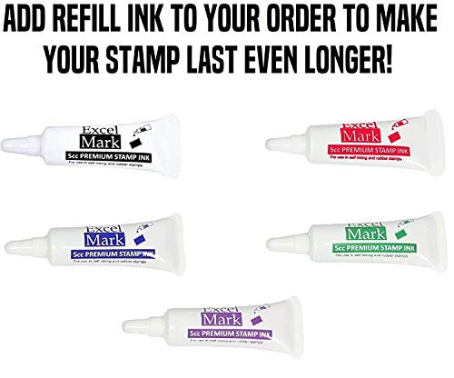 Excelmark Custom Round Self Inking Inspection Stamp - 5/8" Diameter (3 Lines) #TOP6