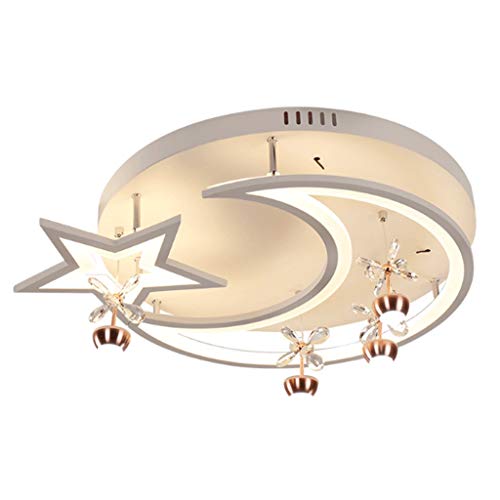 Preisvergleich Produktbild JYDQM Moderne Mode-Deckenleuchte, LED-Deckenleuchten, Schmiedeeisen Acrylkristall, Wohnzimmer Dekor Kinderzimmer Study Beleuchtung