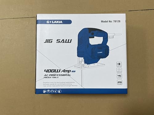 G LAXIA Jigsaw 400W 3000SPM Power Jig Saws Bevel Cutting: -45 ° to 45° Wood Cutter Machine with Wood Metal Cutting Blades 10 G LAXIA Jigsaw 400W 3000SPM Power Jig Saws Bevel Cutting: -45 ° to 45° Wood Cutter Machine with Wood Metal Cutting Blades - Image 10