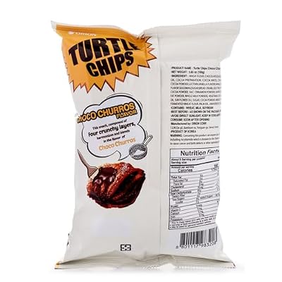 [Combo of 4 Big Packs] Orion Turtle Chips, Choco Churros/Sweet Corn/Flamin Lime Flavor (2), Super Crunch, 5.64 oz