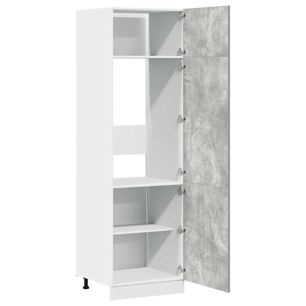 Genérico Armario frigorífico Lyon de, Gris hormigón, 60 x 57 x 207 cm, Madera contrachapada,Mobiliario,Armarios y Almacenamiento,Armarios de Cocina,856124