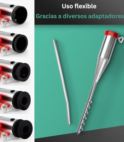 Pica de tierra de metal para jardín playa y césped 8