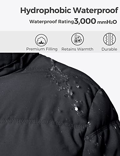 Wantdo Women's Plus Size Padded Puffer Jacket Fleece Coat With Removable Hood Dark Grey 3X #TOP4