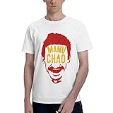 Manu Chao T Shirt Men's Short Sleeve Cotton T-Shirt Summer Fashion Graphic Shirt Gym Sports Tees Top White