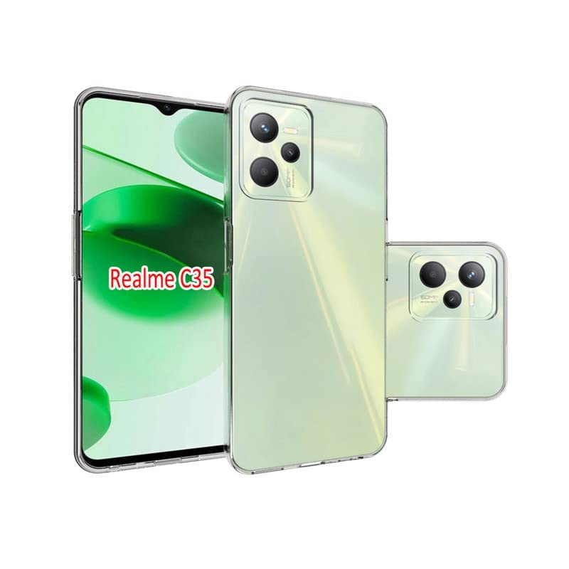 Image of COVERBLACK Silicone Back Cover for Realme C35 - Transparent