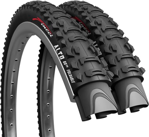 Fincci Pair 26 x 1.95 Bike Tires 50-559 Foldable...