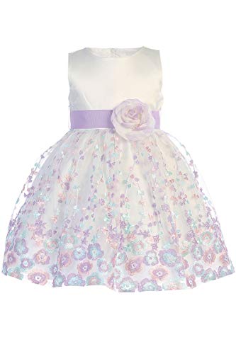 Pink Princess Toddler Easter Dresses for Girls, Baby Girls' Special Occasion Dresses, Vestidos para Niñas Elegantes Size Lavender
