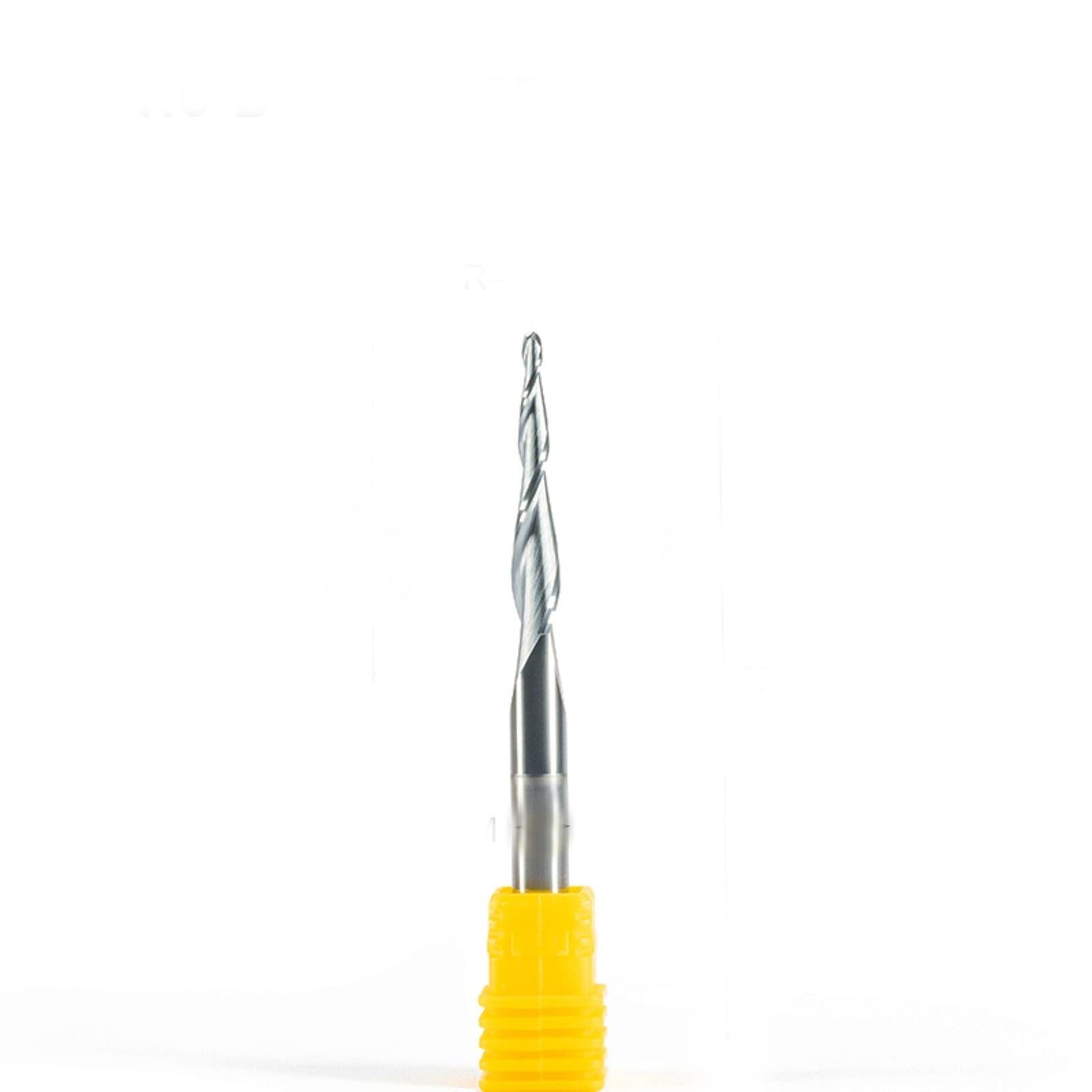 4 unids carburo sólido de tungsteno 6 mm punta de bola afilada molinos de extremo fresado brocas cnc cónico madera metal fresas