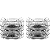 Yosoo Bed and Furniture Risers, 8Pcs/Set Plastic Multi-Slot Furniture Leg Risers Non-Slip Bed Riser for Table Desk Sofa, Won't Scratch Floors, Stand Assist (Transparent)