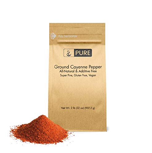 Ground Cayenne (Red) Pepper (2 lb) by Pure Organic Ingredients, Gluten Free, Vegan