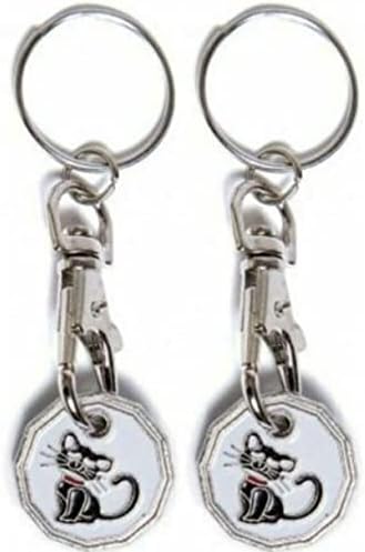 Pack Of 2 Trolley Coin Key Chains, Rude Gift, Supermarket Trolley - Foto 5