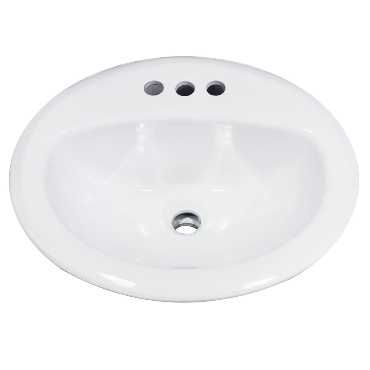 Nantucket Sinks DI2017-4 - Nantucket Sinks 20.25 Inch Drop-In Ceramic Vanity Sink DI2017-4
