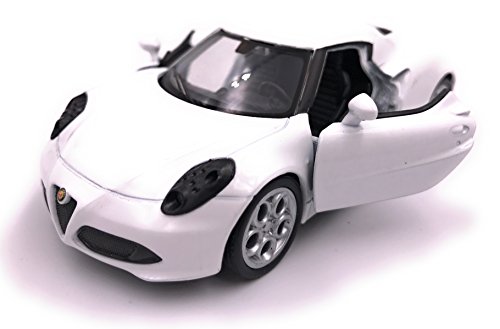 Dromader Welly Voiture Miniature Alfa Romeo 4c, échelle 1:39, Blanche