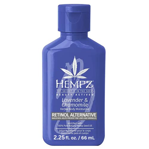 Hempz Body Lotion - Lavender & Chamomile Herbal Limited Edition Mini Daily Moisturizing Cream, Shea Butter, Aloe, Body Moisturizer - Skin Care Products, Hemp Seed Oil - Travel Size 2.25 Fl Oz