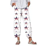 PTLLEND Weise Jeans Hose Damen Gerades Bein Frauen-elastische Taillen-Hosen-Hose mit Tasche Lose Haremshose Bedruckte Mode Lose Crop-Hose Lässige Sporthose Damen Schwarze Hose Von S Langarmshirts F