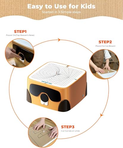 Image of BEAVERBOT STEM Cardboard Cutting Tool for Kids Classroom Maker Projects | Classroom STEM tool for building cardboard models, encouraging creativity, engineering skills and hands-on learning.