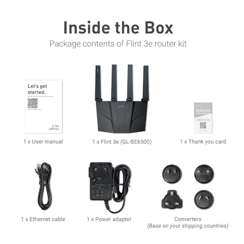 Image of GL.iNet GL-BE6500 (Flint 3e) WiFi 7 Router for Wireless Internet with VPN