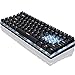 immagine 2FELICON Ajazz AK33 Tastiera da Gioco Meccanica cablata, LED retroilluminato Bianco 82 Tasti Tastiera Giocatore E-Sport per dattilografi da Ufficio Che Giocano (Interruttore Nero, Nero)