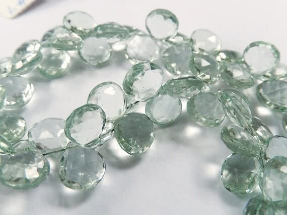 Améthyste verte facettée en cœur LKBEADS, lot de 9 gemmes pour un cadeau d'anniversaire unique