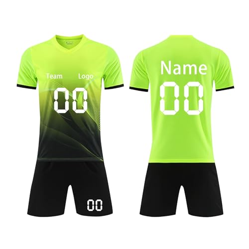 Genérico Equipacion Futbol Niños Personalizada, Camisetas de fútbol con su Nombre y número, Camisetas Futbol Niño con Tu Nombre y Número, equipaciones de Entrenamiento