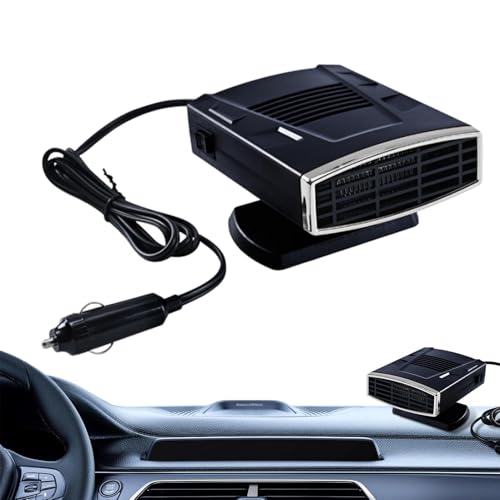 Calefacción portátil para coche, calentador de camping | 12 V ventilador seguro para vehículos, calefacción automática, dispositivo de desinflamación de parabrisas, secado automático de calentamiento