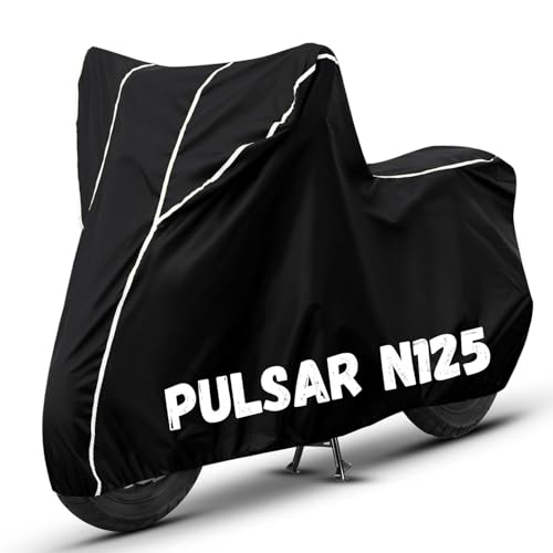 Image of Bike Cover for Pulsar N125 100% Waterproof, Dustproof & Scratch Resistant| Fully Bottom Elastic UV Resistant Heavy Duty Body Cover | All Weather Outdoor Use