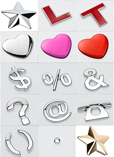 NewL Custom Metal Lower Case Letters for Car and Mailbox House Decals Emblem Name Badge Kit (Special shape)