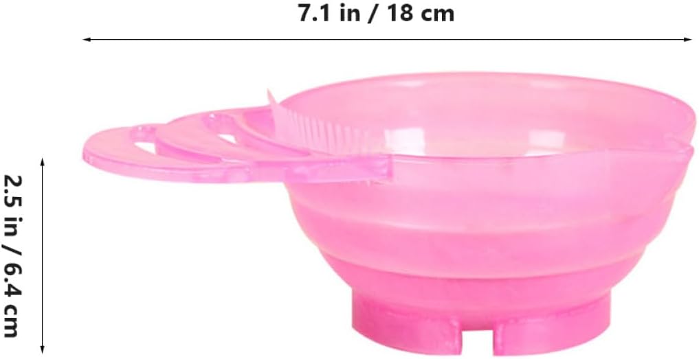 3pcs Hair Dye Bowls Set with Measurement Scale Plastic Hair Coloring Mixing Bowls for DIY Home and Salon Tools Random Color
