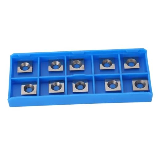 10 Uds Insertos de Carburo 4 Bordes Insertos de Torneado CNC Fresa para Carpintería, Cuchillas de Repuesto para Cepillado de Madera Contrachapada (10 * 5 * 10,5mm)