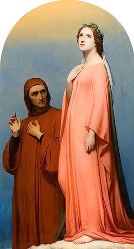 Peinture murale Ary Scheffer Dante et Béatrice | Toile artistique supérieure