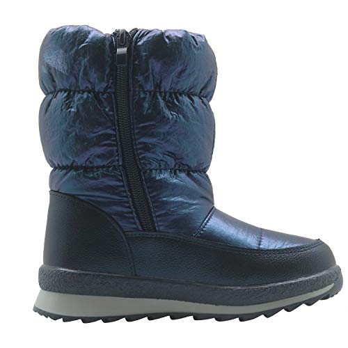 Ahannie Girls Snow Boots Little Kids Winter Waterproof Anti-Slip Outdoor Warm Faux Fur Lined Boots3