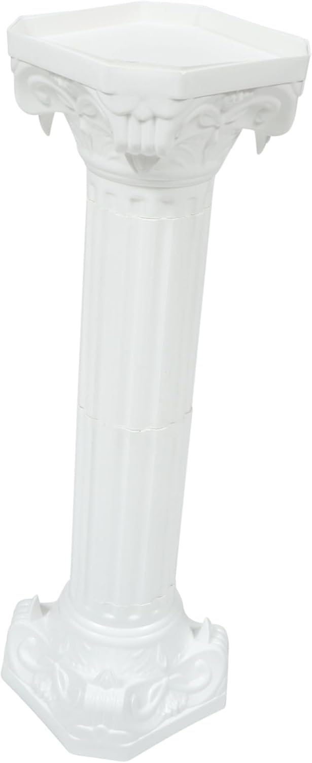 Yardwe Tall Plant Stand Roman Pillar Column Statue Plastic Flowerpot Stand Column Figurine Wedding Table Decorations Pillars for Decoration
