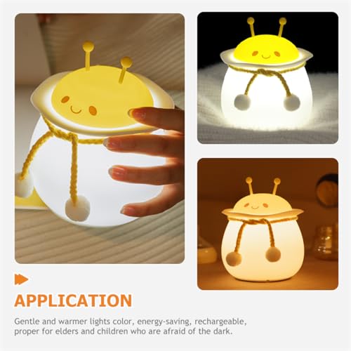 Lámpara de noche recargable de silicona con luz USB y diseño animal miniatura 4