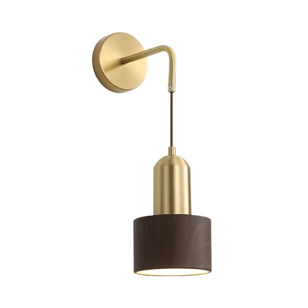Huayusedf A Nordic Modern Wall Sconce Bedside Lights With Copper Lamp Body Living Room 5W Lamp Corridor Bedroom Light Lighting Fixtures (A)(A)