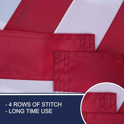 Bradford Betsy Ross Flag 3x5 ft for 250th Anniversary, Heavy Duty Embroidered 13 Colonial Flag for Outside, Original 13 Star American Flag 1776 for 4th of July by Bradford - Used condition - Image 4