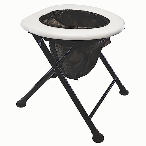 Faltbare Toilette mit Plastikbeutel - bis 120kg Sitzhöhe 40cm Camping...